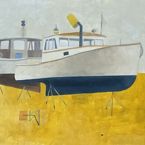 Two Boats at Billings (Private Collection)